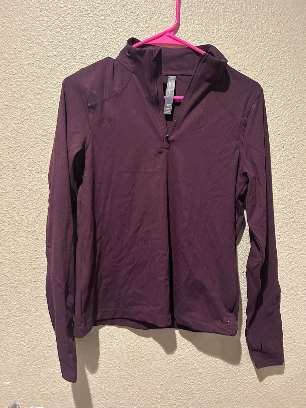 Mondetta Women's Long-Sleeve Half-Zip Top - Plum